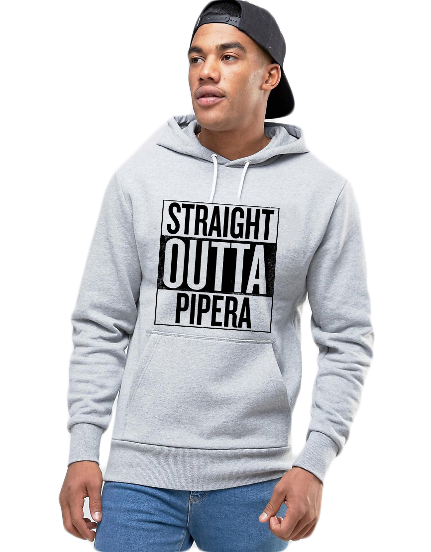 Hanorac Barbati Gri - Straight Outta Pipera - CATEGORIE
